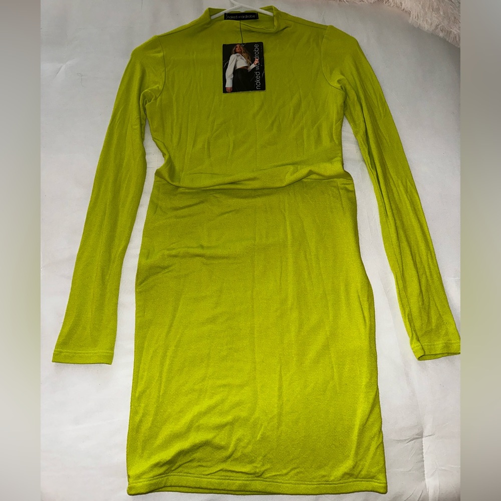 Naked Wardrobe Lime Green Dress